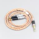 6.35mm 4.4mm 2.5mm 16 Core 7N OCC Transparent Braided Earphone Headphone Cable For Audio-Technica ATH-R70X