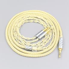 8 Core Gold Plated + Palladium Silver OCC Cable For Beyerdynamic T1 T5P II AMIRON HOME Denon AH-D600 AH-D7100 Headphone