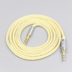 8 Core Gold Plated + Palladium Silver OCC Cable For Denon AH-mm400 AH-mm300 AH-mm200 Beats solo2 solo3 SHP9500 Headphone