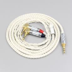 16 Core OCC Silver Plated Headphone Cable  For Verum 1 One Earphone Headset L Shape 3.5mm Pin