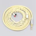 8 Core Gold Plated + Palladium Silver OCC Alloy Cable For Audio-Technica ATH-IM50 IM70 ath-IM01 ath-IM02 ath-IM03 ath-IM