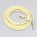 8 Core Gold Plated + Palladium Silver OCC Alloy Cable For UE Live UE6Pro Lighting SUPERBAX IPX Earphone