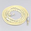8 Core Gold Plated + Palladium Silver OCC Alloy Cable For 0.78mm BA Custom Westone W4r UM3X UM3RC JH13 High Step Earphon