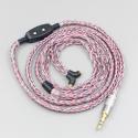16 Core Silver OCC OFC Mixed Braided Cable For Etymotic ER4SR ER4XR ER3XR ER3SE ER2XR ER2SE 0-100ohm Adjustable