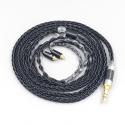 3.5mm 2.5mm 4.4mm XLR 8 Core Silver Plated Black Earphone Cable For AKG N5005 N30 N40 MMCX Sennheiser IE300 IE900
