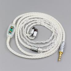 99% Pure Silver 8 Core Earphone Cable For Layla AION Roxanne JH AUDIO Jolene Roxanne 7pin Custom 0 Ohm-100 Ohm Adjust