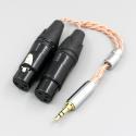 Graphene 7N OCC Shielding Coaxial Mixed Earphone Cable For 3.5m 2.5mm 4.4mm 6.5mm To Dual XLR 3 pole Female