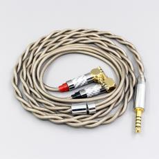 Type6 756 core 7n Litz OCC Silver Plated Earphone Cable For Verum 1 One Headphone Headset L Shape 3.5mm Pin  