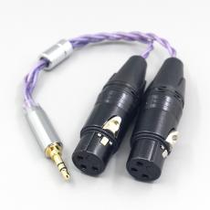 Type2 1.8mm 140 cores litz 7N OCC Headphone Cable For 3.5m 2.5mm 4.4mm 6.5mm To Dual XLR 3 pole Female Ifi Zen Dac