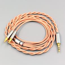 Type6 756 core Shielding 7n Litz OCC Earphone Cable For Audio Technica ATH-ADX5000 MSR7b 770H 990H A2DC