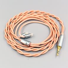 Type6 756 core Shielding 7n Litz OCC Earphone Cable For Sennheiser IE8 IE8i IE80 IE80s Metal Pin 2 core 2.8mm