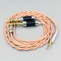 Type6 756 core Shielding 7n Litz OCC Earphone Cable For 3.5mm to Dual 6.5mm Male mixer power amplifier 2 core 2.8mm