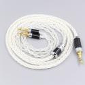 99% Pure Silver 8 Core 2.5mm 4.4mm 3.5mm XLR Headphone Earphone Cable For Oppo PM-1 PM-2 Planar Magnetic