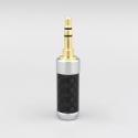 High Quality Superbright Surface + Carbon Fibre 3.5mm Stereo Male DIY Custom Adapter Plug 6mm Tailed Hole
