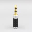 High Quality Superbright Surface + Carbon Fibre 4.4mm Balanced Male DIY Custom Adapter Plug 6mm Tailed Hole