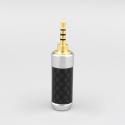 High Quality Superbright Surface + Carbon Fibre 2.5mm Balanced Male DIY Custom Adapter Plug 6mm Tailed Hole