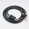Black 99% Pure PCOCC Earphone Cable For Focal Clear Elear Elex Elegia Stellia Dual 3.5mm headphone plug