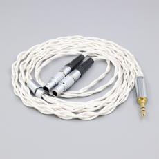 Graphene 7N OCC Silver Plated Type2 Earphone Cable For Focal Utopia Fidelity Circumaural Headphone 4 core 1.75mm