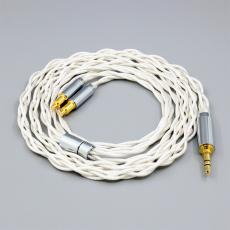 Graphene 7N OCC Silver Plated Type2 Earphone Cable For Audio Technica ATH-ADX5000 ADX7000 MSR7b 770H 990H A2DC