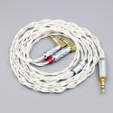 Graphene 7N OCC Silver Plated Type2 Earphone Cable For Verum 1 One Headphone Headset Dual L Shape 3.5mm Pin 4 core 1.75m