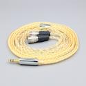 8 Core 99% 7n Pure Silver 24k Gold Plated Earphone Cable For Mr Speakers Alpha Dog Ether C Flow Mad Dog AEON headphone
