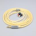 8 Core 99% 7n Pure Silver 24k Gold Plated Earphone Cable For Sony IER-M7 IER-M9 IER-Z1R Headset