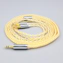 8 Core 99% 7n Pure Silver 24k Gold Plated Earphone Cable For Sennheiser HD700 Headphone Dual 2.5mm pin