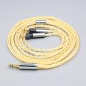 8 Core 99% 7n Pure Silver 24k Gold Plated Earphone Cable For Abyss Diana v2 phi TC X1226lite 1:1 headphone pin