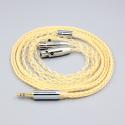 8 Core 99% 7n Pure Silver 24k Gold Plated Earphone Cable For Audeze LCD-3 LCD-2 LCD-X LCD-XC LCD-4z LCD-MX4 Headphone
