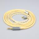 8 Core 99% 7n Pure Silver 24k Gold Plated Earphone Cable For Acoustune HS 1695Ti 1655CU 1695Ti 1670SS