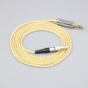 4 Core 99% 7n Pure Silver 24k Gold Plated Earphone Cable For AKG K812 K872 Reference Headphone