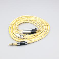 8 Core OCC Silver Gold Plated Braided Earphone Cable For Abyss Diana v2 phi TC X1226lite 1:1 headphone pin