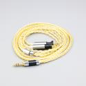 8 Core OCC Silver Gold Plated Braided Earphone Cable For Abyss Diana v2 phi TC X1226lite 1:1 headphone pin ali7