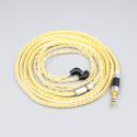 8 Core Silver Gold Plated Braided Earphone Cable For Etymotic ER4SR ER4XR ER3XR ER3SE ER2XR ER2SE