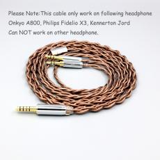 99% 24k Gold 7n Pure Silver Graphene Shield Earphone Cable For Onkyo A800 Philips Fidelio X3 Kennerton Jord