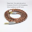 99% 24k Gold 7n Pure Silver Graphene Shield Earphone Cable For Crosszone CZ-8a CZ-1 CZ-10 Headphone