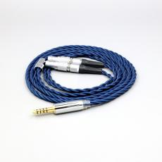99% Pure Silver OCC Graphene Alloy Full Sleeved Earphone Cable For Focal Utopia Fidelity Circumaural Headphone