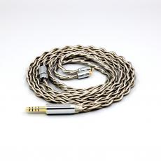 99% Pure Silver + Graphene Silver Plated Shield Earphone Cable For UE Live UE6 Pro Lighting SUPERBAX IPX 4 core 1.8mm