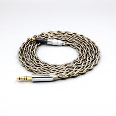 99% Pure Silver + Graphene Silver Plated Shield Earphone Cable For Sennheiser HD6 HD7 HD8 MIX DJ HD595 4 core 1.8mm