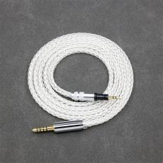 4.4mm XLR 2.5mm 99% Pure Silver 8 Core Earphone Cable For Sennheiser Momentum 1.0 2.0 On-Ear Headphones