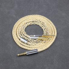 8 Core 99% 7n Pure Silver 24k Gold Plated Earphone Cable For Meze 99 Classics NEO NOIR Headset Headphone