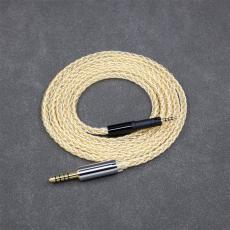 8 Core 99% 7n Pure Silver 24k Gold Plated Earphone Cable For Sennheiser HD599 HD569 HD 560S HD559 hd560s