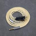 8 Core 99% 7n Pure Silver 24k Gold Plated Earphone Cable For Sony MDR-Z1R MDR-Z7 MDR-Z7M2 With Screw To Fix Headphone