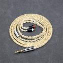 8 Core 99% 7n Pure Silver 24k Gold Plated Earphone Cable For Sony IER-M7 IER-M9 IER-Z1R Headset