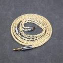 8 Core 99% 7n Pure Silver 24k Gold Plated Earphone Cable For UE Live UE6Pro Lighting SUPERBAX IPX