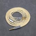 8 Core 99% 7n Pure Silver 24k Gold Plated Earphone Cable For Final Audio D8000 AFDS pro Design Pandora Hope vi