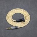 8 Core 99% 7n Pure Silver 24k Gold Plated Earphone Cable For Fostex T50RP Mk3 T40RP Mk2 T20RP Mk2 Dekoni Audio Headphone