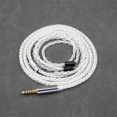 99% Pure Silver 8 Core 2.5mm 4.4mm 3.5mm XLR Earphone Cable  For Etymotic ER4B ER4PT ER4S ER6I ER4