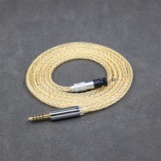8 Core 99% 7n Pure Silver 24k Gold Plated Earphone Cable For Shure SRH840 SRH940 SRH440 SRH750DJ Philips SHP9000 SHP8900