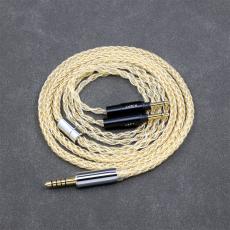 8 Core 99% 7n Pure Silver 24k Gold Plated Earphone Cable For Yamaha YH-5000SE YH-4000 YH-C3000 Headphone Orignal Type Pl